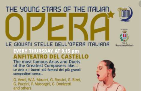 The young stars of the Italian opera in Desenzano del Garda
