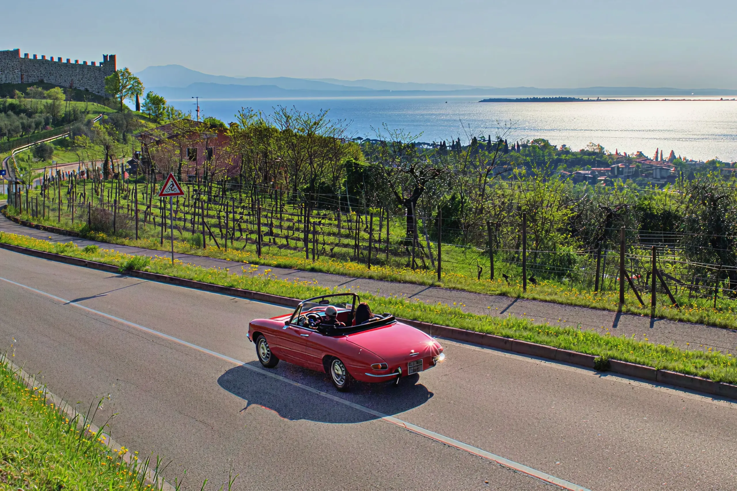 auto epoca strada panoramica lago di garda