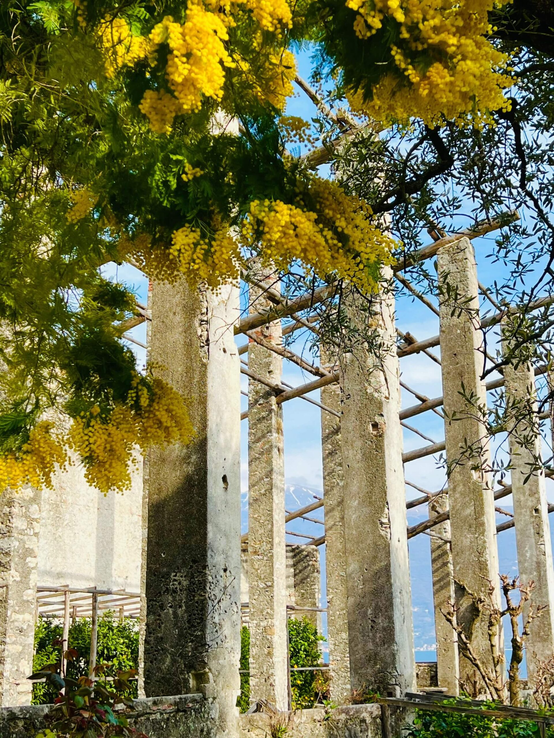 pilastri di una limonaia lago di garda