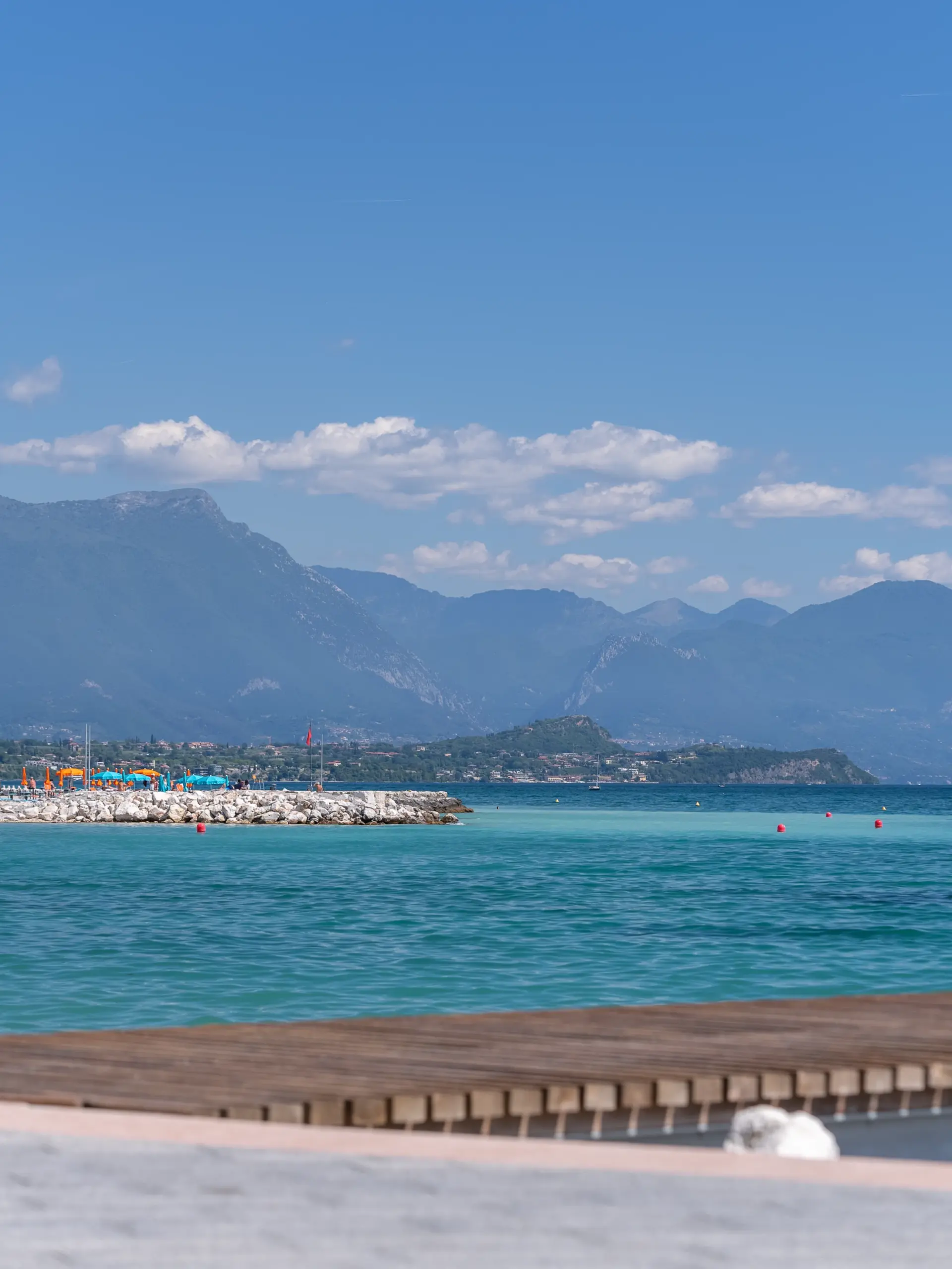 Lake Garda and mountains panorama from Desenzano