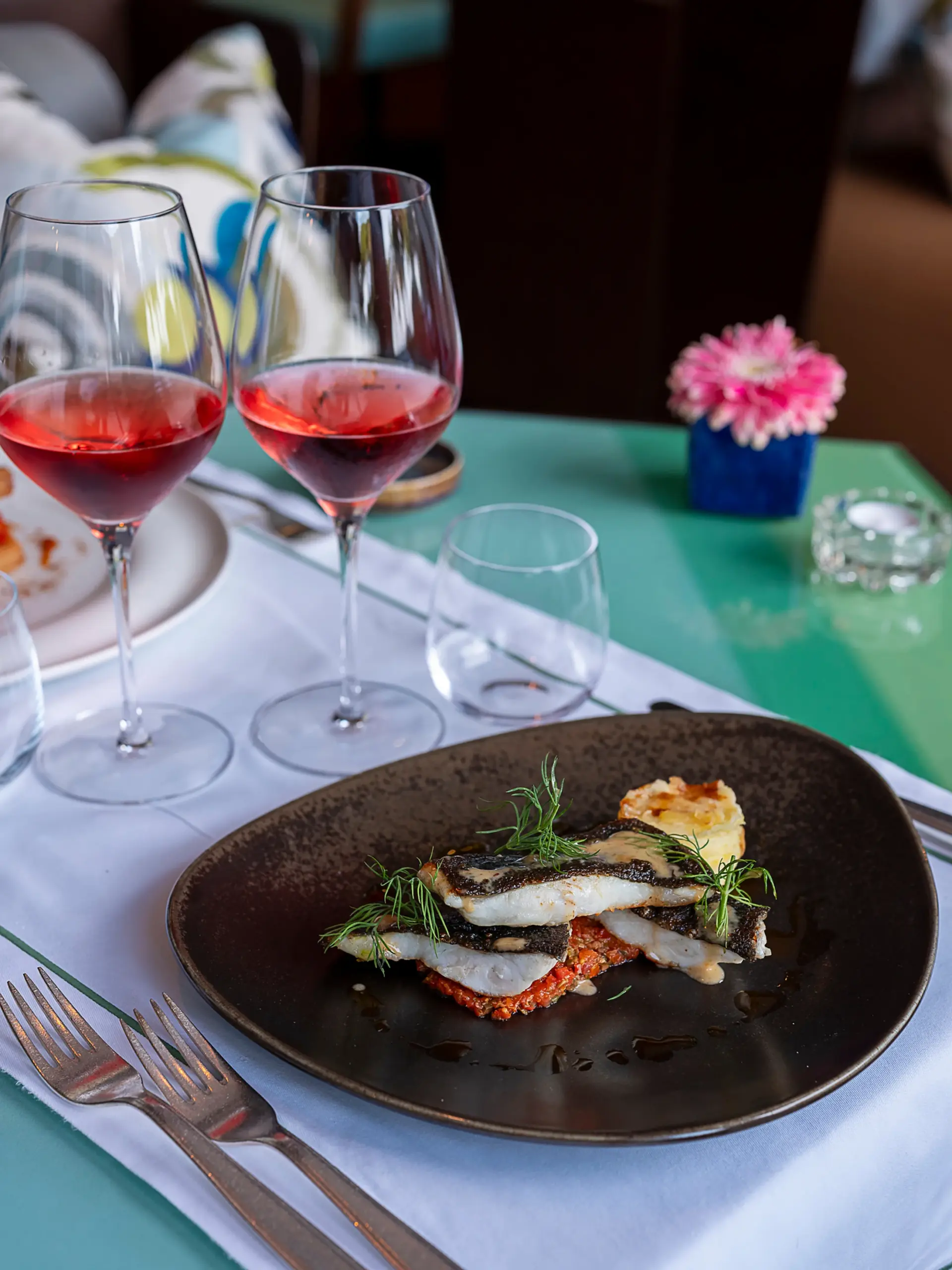 fish dish at the Park Hotel Desenzano restaurant