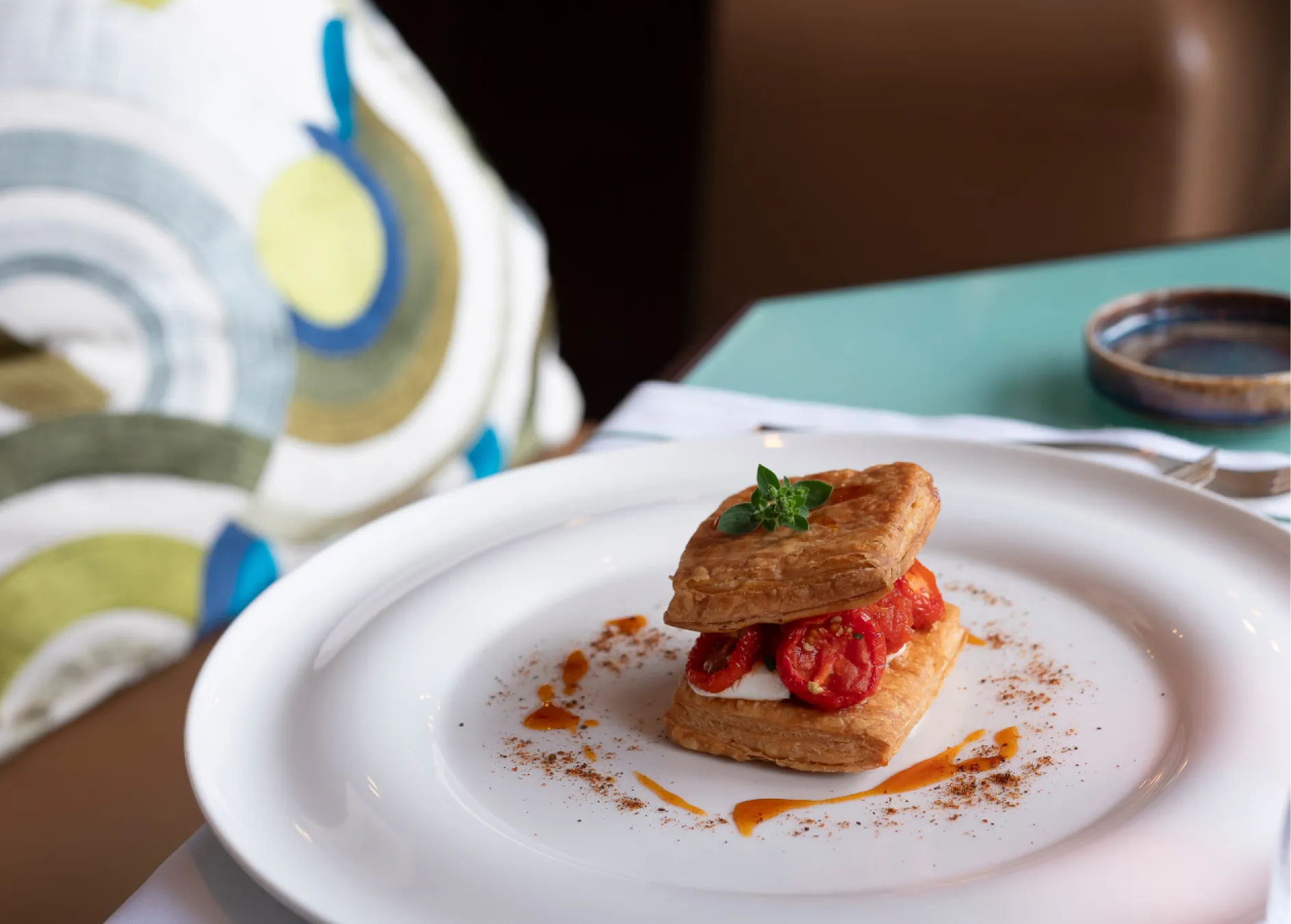 sfogliatina-pomodorini-ristorante-park-hotel-desenzano Blätterteig mit Kirschtomaten im Restaurant des Park Hotel Desenzano