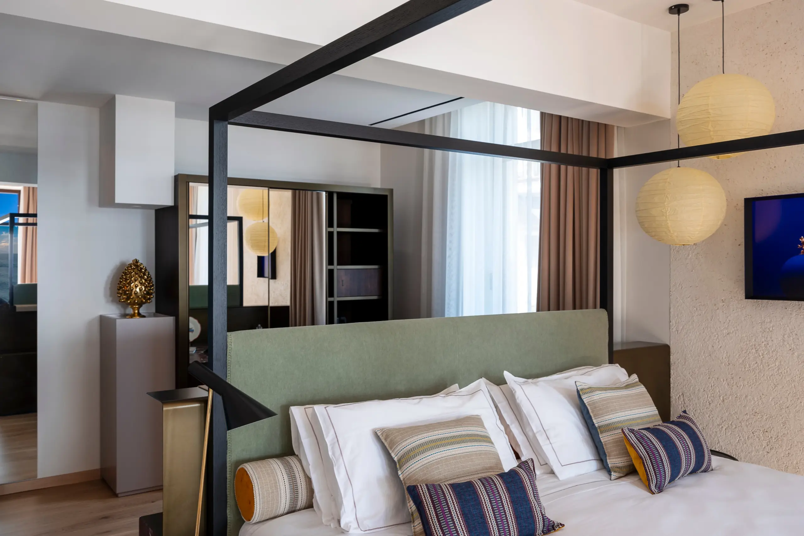 suite testiera verde baldacchino park hotel desenzano